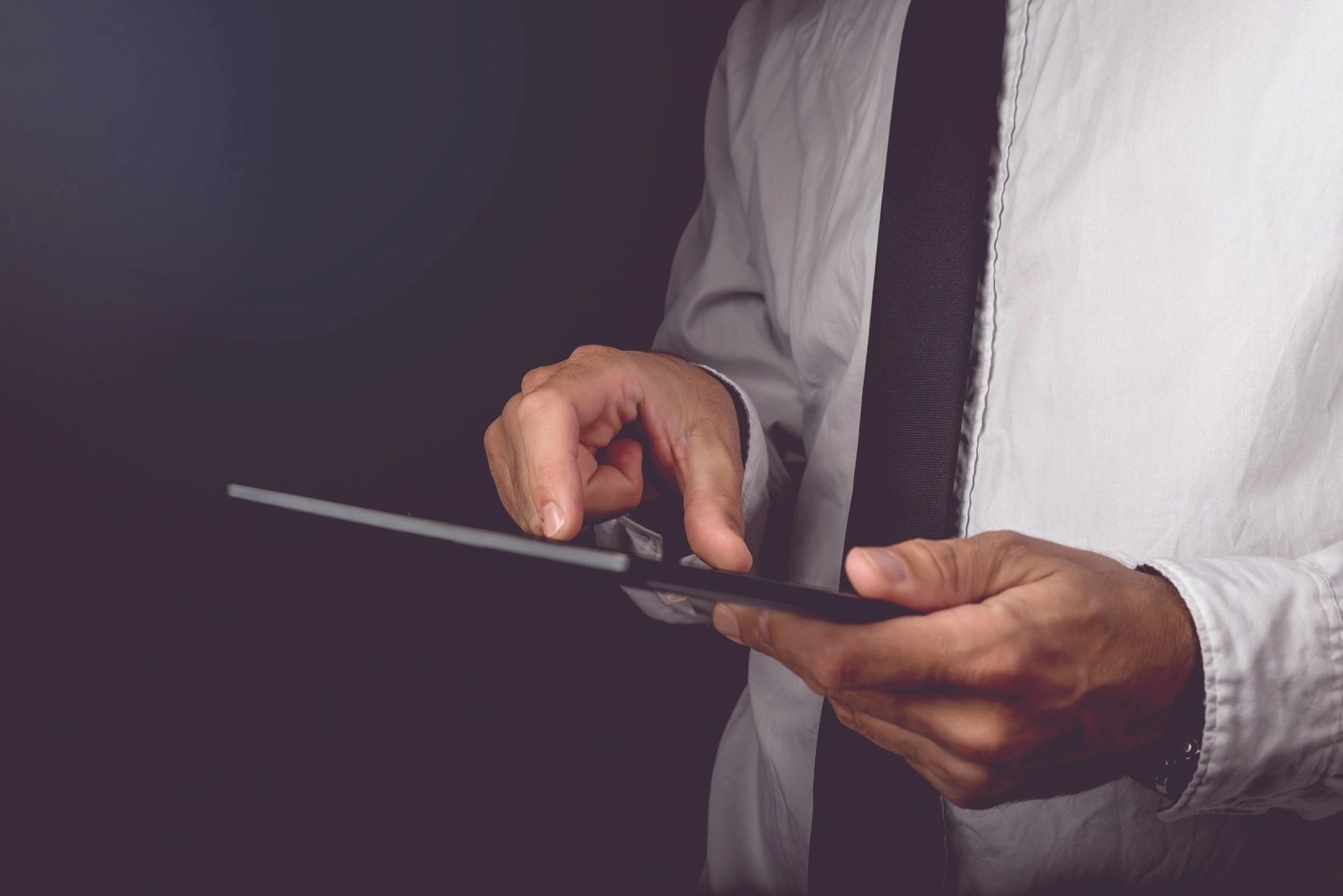 Person using a tablet